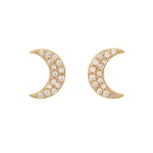 Kate Spade Gold Moon Earrings with Sparkling Accents